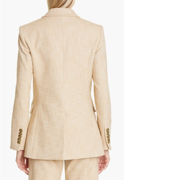 NWT $698 Veronica Beard Ellette Dickey Double Breasted Blazer CAMEL/ CREAM! - Picture 7 of 15